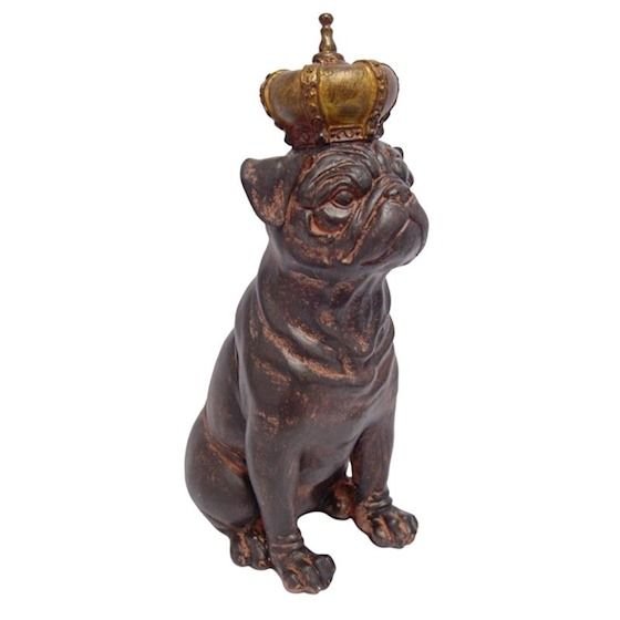 Buldog cu coroana-statueta din rasini