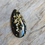 Cabochon ocean jasper, 39x21x6.5 mm