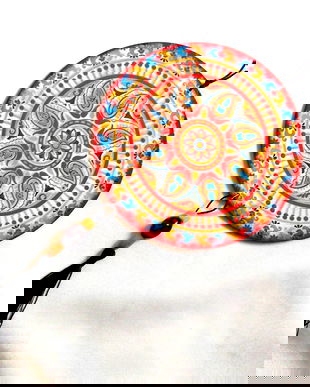 ornament pe lemn mandala 43328