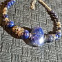 Bratara argint lapis lazuli boho chic romantic clasic trendy-Transport gratuit