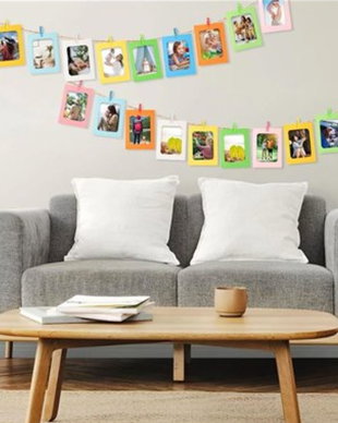 Set rame foto ghirlanda multicolor