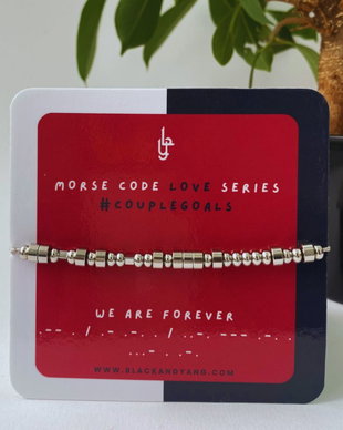 Bratara Cod Morse unisex cu mesaj  - We are forever