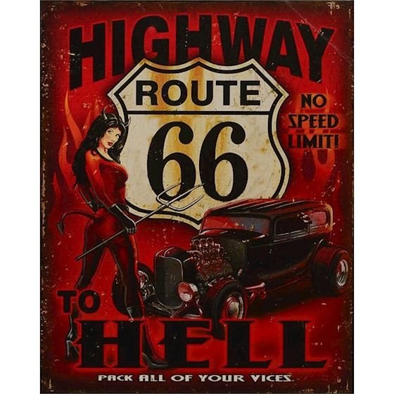 Decoratiune metalica Route 66