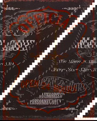 Decoratiune metalica coltul barbatului