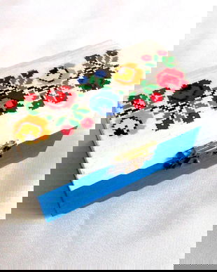 cutie lemn decorata cu motiv traditional 43632