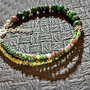 Bratara argint rubin in zoisit malachit natural jad canadian agat asimetrica X3 aspect cladic vintage boho chic trendy -Transport gratuit