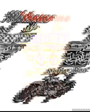 Decoratiune metalica Route 66