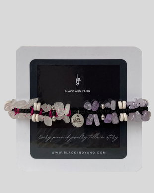 Bratara Ametist Si Cuart Transparent - Stay Present