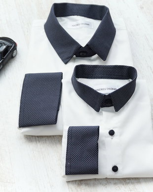 Camasi Tata Fiu Alb Negru