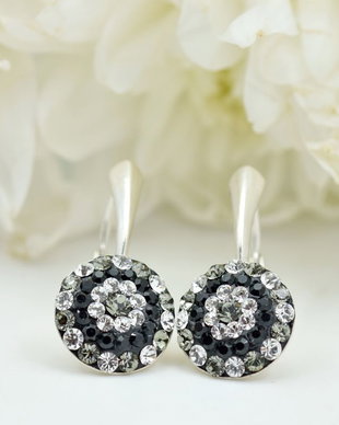 Cercei Swarovski  Chaton Regal /Argint 925