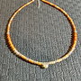 Colier argint opal de foc etiopian carneol nuante gradient brioleta heishi disc minimalist boho chic trendy -Transport gratuit