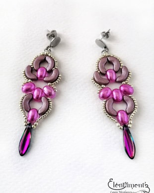 Purple drops - cercei eleganti