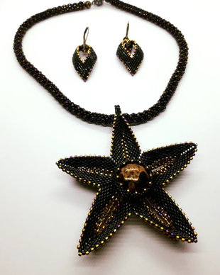 Set colier si cercei Dalia Neagra