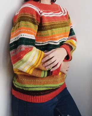 Pulover multicolor M/L