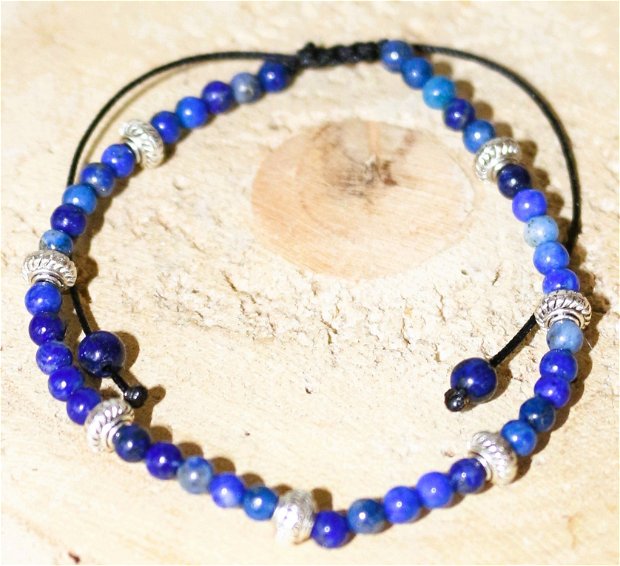 Bratara handmade din lapis lazuli