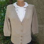 Cardigan cashmere, bej nisip