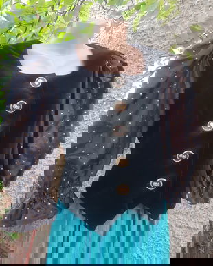 Sacou matase naturala si catifea