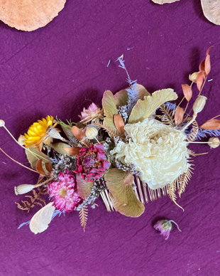 Pieptan  floral toamna-autumn floral comb