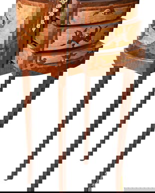 Comoda Art Deco din lemn masiv furniruit cu trei sertare