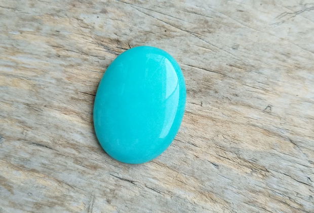 Cabochon jad, nuanta amazonit, 40x30 mm