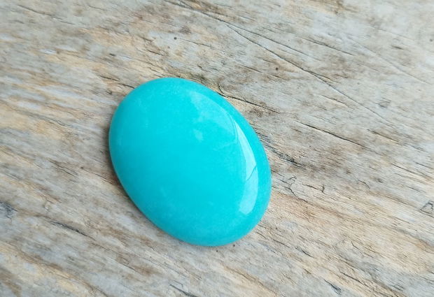 Cabochon jad, nuanta amazonit, 40x30 mm