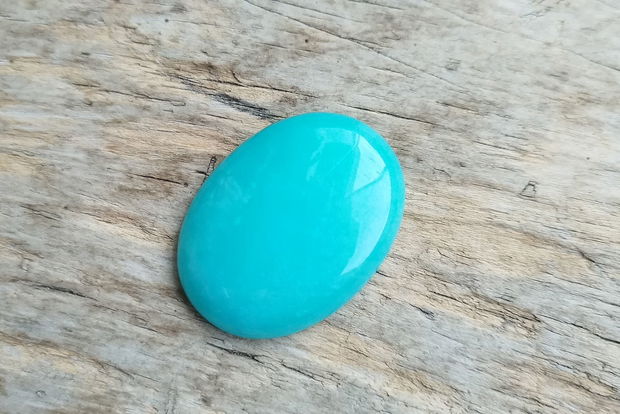 Cabochon jad, nuanta amazonit, 40x30 mm