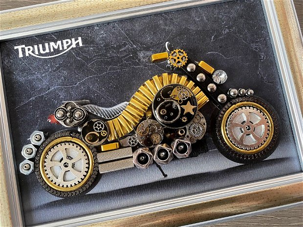 Motocicleta model Triumph Cod M 592・Cadouri originale pentru barbati・Design Auto・Decoratiuni casa