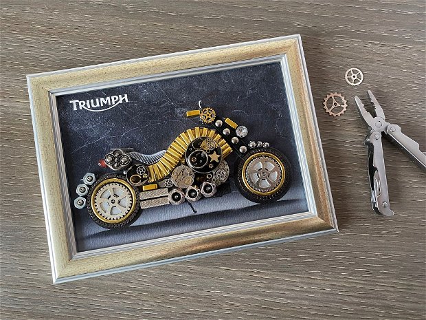 Motocicleta model Triumph Cod M 592・Cadouri originale pentru barbati・Design Auto・Decoratiuni casa
