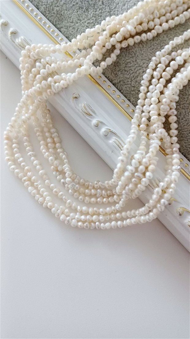 Perle albe 3mm - 1 buc