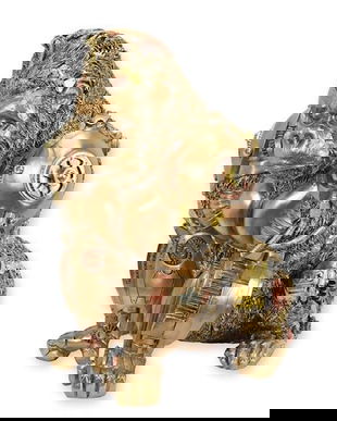 Gorila-statueta STEAMPUNK din rasini