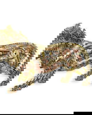 Leu-statueta STEAMPUNK din rasini