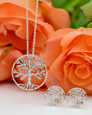 Set Copacul Vietii / Tree Of Life / Argint 925