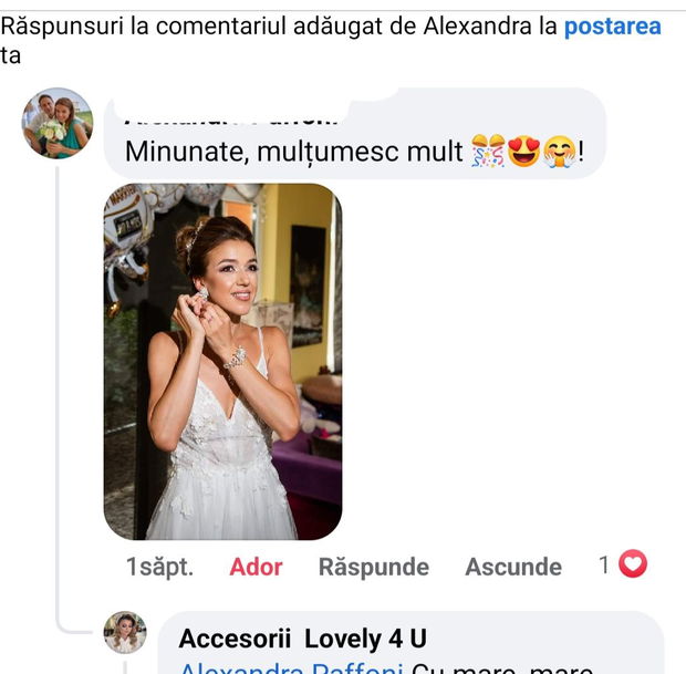 Alexandra - Set bijuterii mireasa cercei și lănțișor