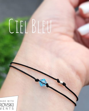 Set brățări argint 92.5 și Swarovski Crystal CIEL BLEU