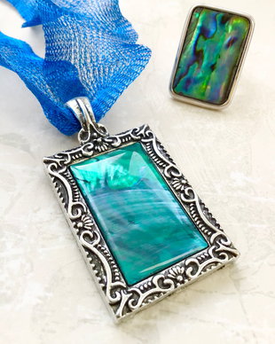 Set vintage Paua Shell
