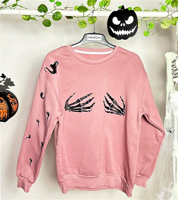 Pink Sweatshirt Skeleton