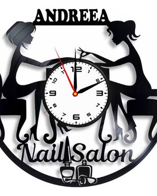 SALON MANICHIURA-ceas de perete(personalizabil)
