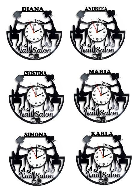 SALON MANICHIURA-ceas de perete(personalizabil)