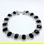 Colier elegant tip choker din cristale de sticla - negru