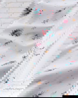 Camasa Eleganta Dama Alba cu Motive Craciun