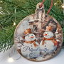 Decoratiune din lemn, in forma de glob, pentru bradul de craciun