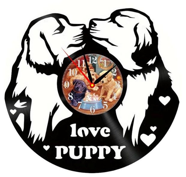 LOVE PUPPY-ceas de perete