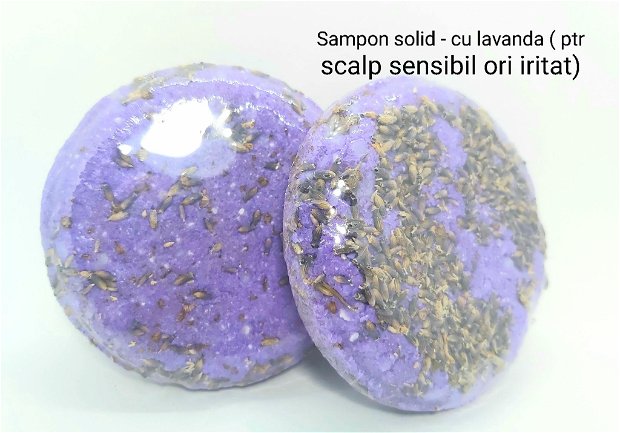 Sampon solid - cu lavanda (ptr. scalp sensibil, iritabil) - 100gr.