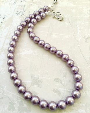 Colier perle Swarovski lila prafuit