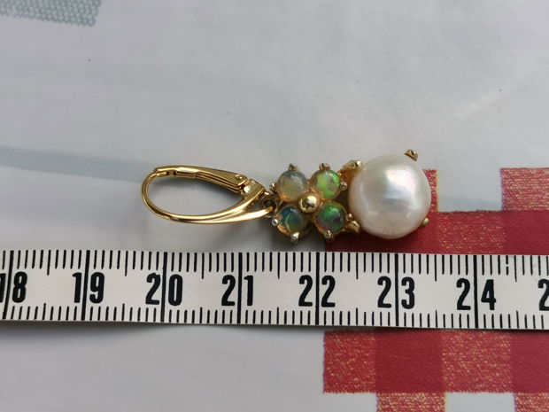 Cercei opal & perle