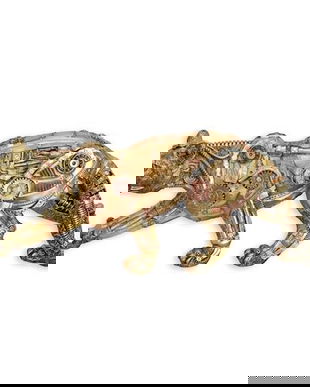 Pantera-statueta STEAMPUNK din rasini