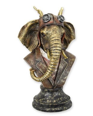 Elefant in frac-bust din rasini