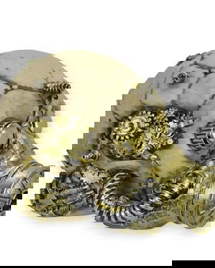 Statueta STEAMPUNK cu un craniu cu masca de gaze