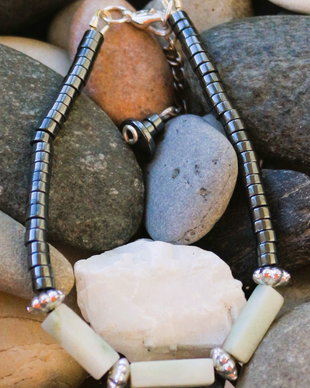 Bratara barbateasca/bratara unisex/bratara talisman/bratara femei/bratara din hematit si amazonit