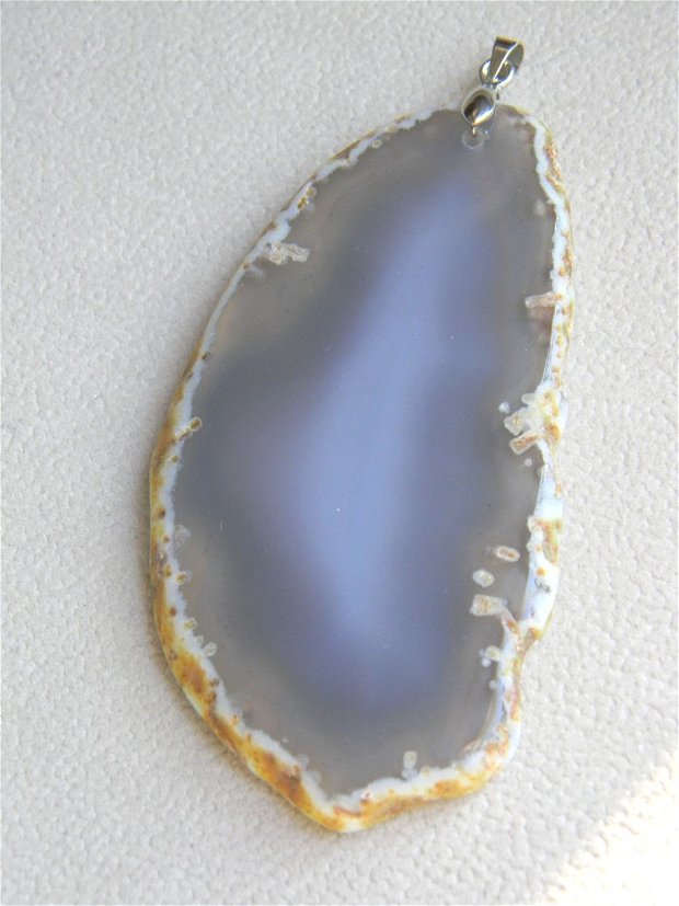 Pandantiv piatra felie agat (F34)